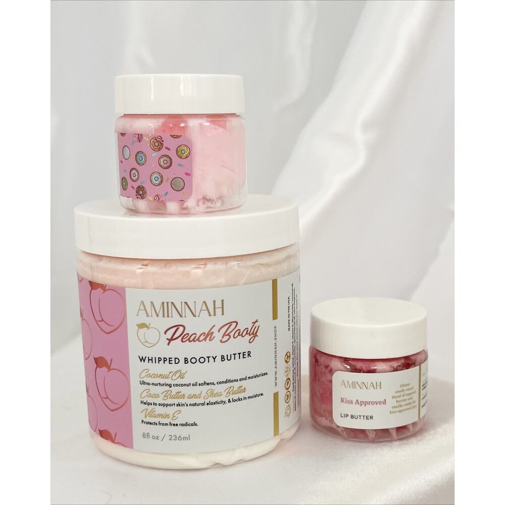 AMINNAH Peach Whipped Booty Butter Lip Butter Skin Care - Picture 6 of 6